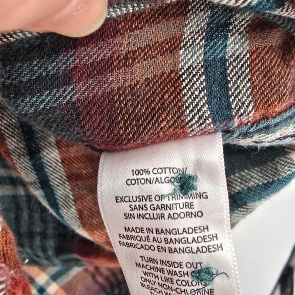 Wolverine‎ Mens Plaid Flannel Long Sleeve Button Up Shirt Green Red Size Medium
